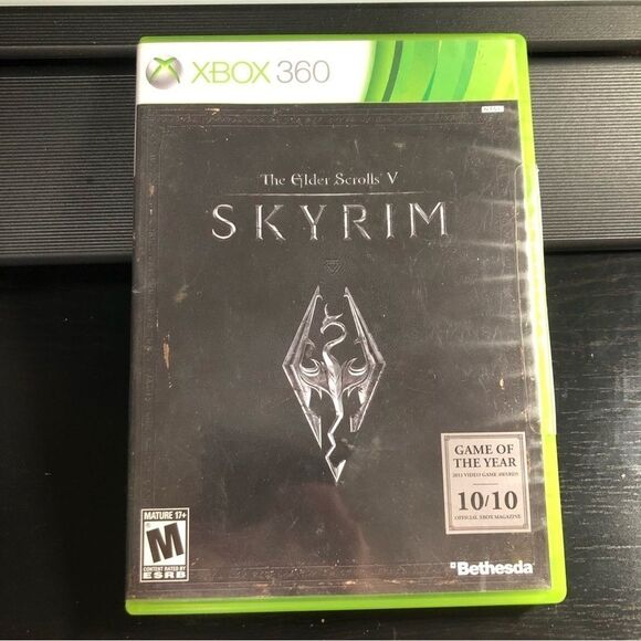 Xbox 360 The Elder Scrolls 5 Skyrim video game complete disc & manual - Picture 1 of 4